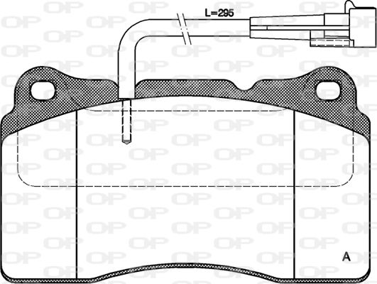 OPEN PARTS Комплект тормозных колодок, дисковый тормоз BPA0666.02